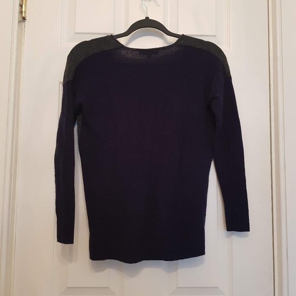 Madewell Kimball Colorblock Sweater Navy/Grey - Picture 9 of 11
